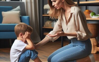 Hyperactive child showing emotional outbursts while parents look concerned, highlighting the importance of early evaluation for ADHD and behavioral challenges.